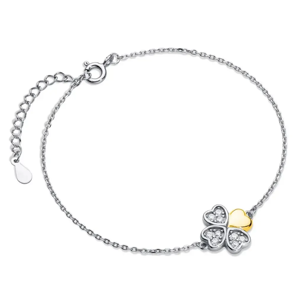 Herz Kleeblatt Armband